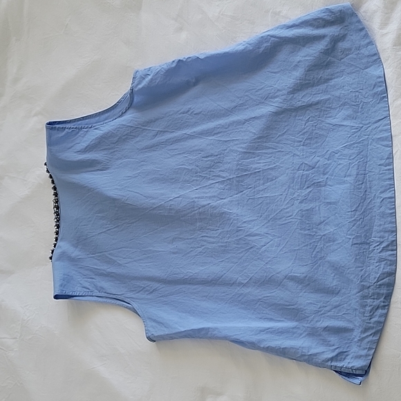 J Crew Embellished Neckline Shell - Size 8 - Picture 3 of 4